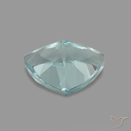 Aguamarina turquesa natural de 0,93 ct, trillón, VVS