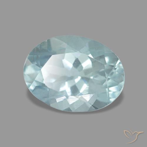 Aguamarina turquesa natural de 1,08 ct, corte óvalo, VVS