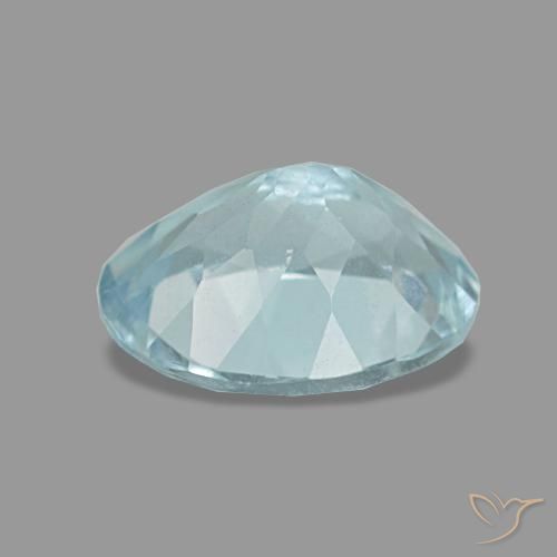 Aguamarina turquesa natural de 1,08 ct, corte óvalo, VVS