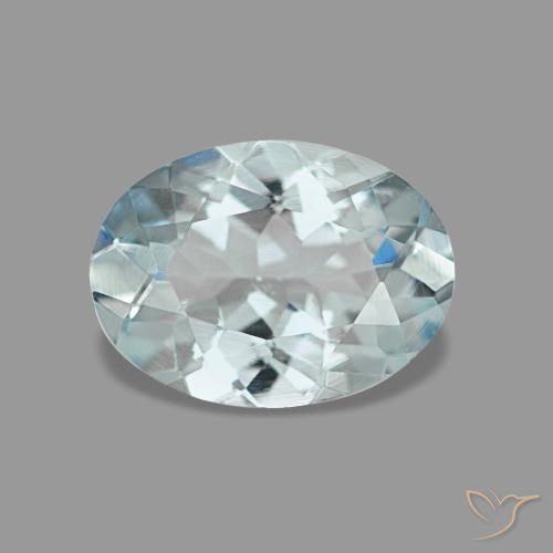 Aguamarina turquesa de 0,96 ct, ovalado, VVS