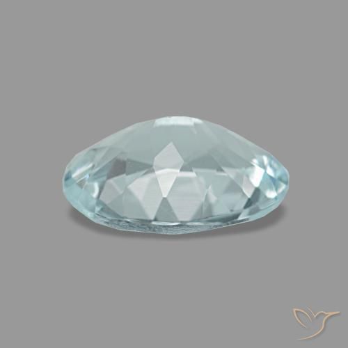 Aguamarina turquesa natural de 0,96 ct, corte óvalo, VVS