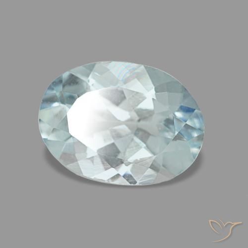 Aguamarina turquesa natural de 1,05 ct, corte óvalo, VVS