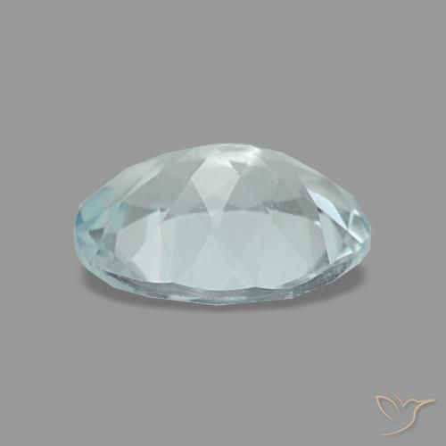 Aguamarina turquesa natural de 1,05 ct, corte óvalo, VVS
