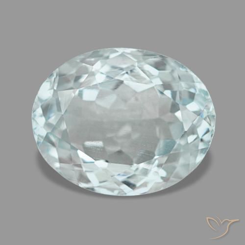 Aguamarina turquesa natural de 2,61 ct, corte óvalo, VS