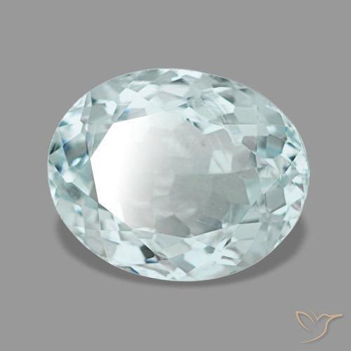 Aguamarina turquesa natural de 2,61 ct, corte óvalo, VS