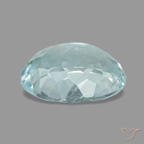 Aguamarina turquesa natural de 2,61 ct, corte óvalo, VS