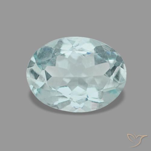 Aguamarina turquesa natural de 0,93 ct, corte óvalo, VVS