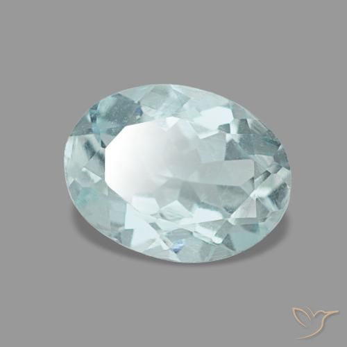 Aguamarina turquesa natural de 0,93 ct, corte óvalo, VVS