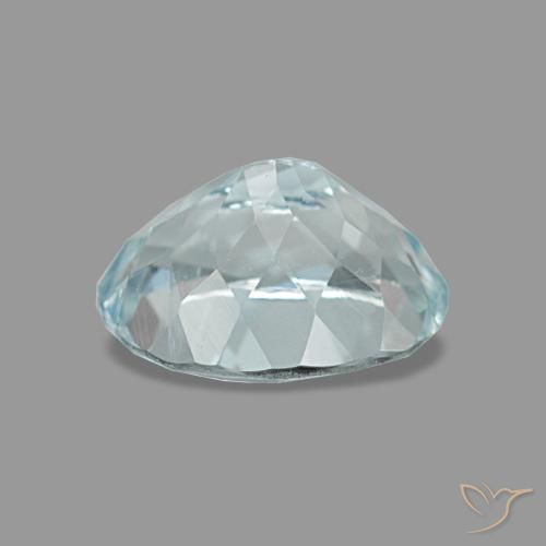 Aguamarina turquesa natural de 1,24 ct, corte óvalo, VVS