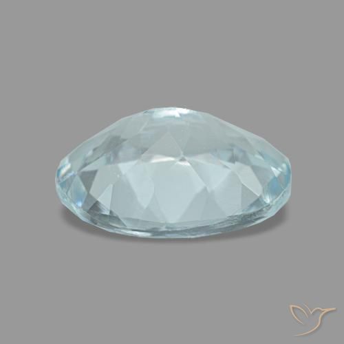 Aguamarina turquesa natural de 0,95 ct, corte óvalo, VVS