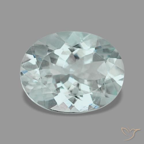 Aguamarina turquesa natural de 2,23 ct, corte óvalo, VVS