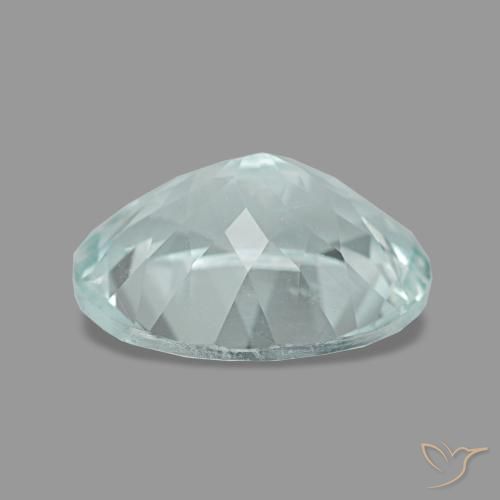 Aguamarina turquesa natural de 2,23 ct, corte óvalo, VVS