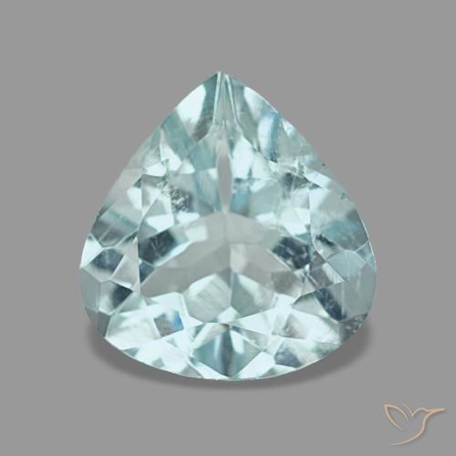 Aguamarina azul natural de 1,29 ct, en forma de pera, VS