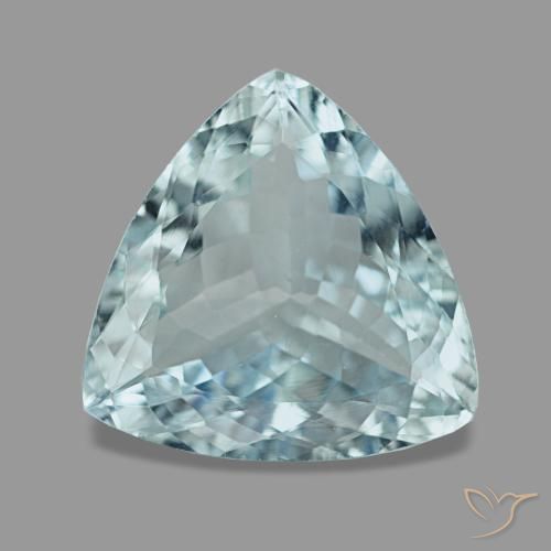 Aguamarina azul de 2,17 ct, trillón, VVS