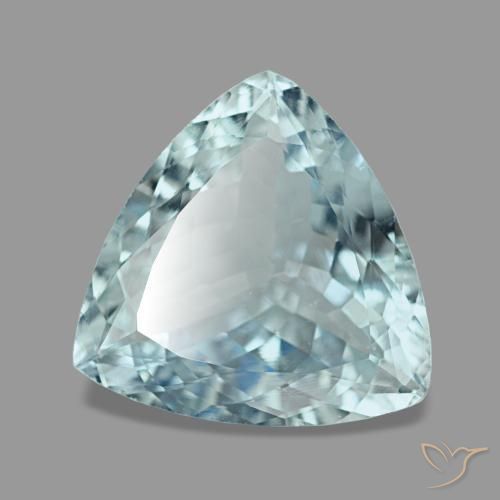 Aguamarina azul natural de 2,17 ct, trillón, VVS