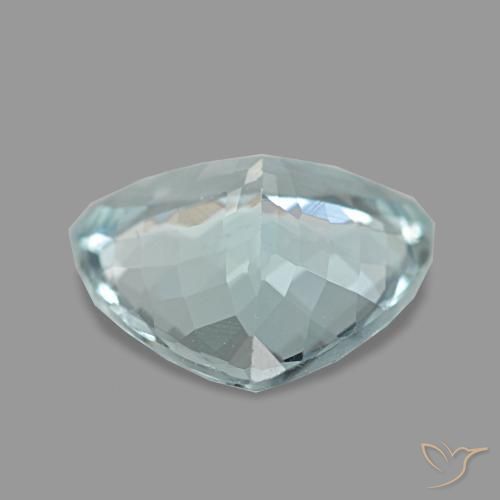 Aguamarina azul natural de 2,17 ct, trillón, VVS
