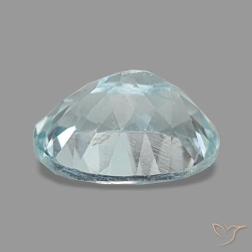 Aguamarina azul natural de 2,40 ct, corte óvalo, VS