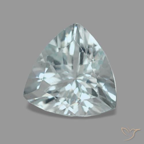 Aguamarina azul natural de 1,56 ct, trillón, VS