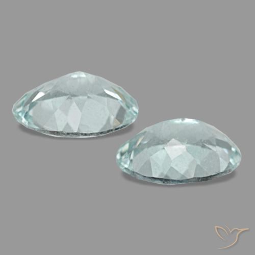 Gemas de aguamarina azul natural de 2,00 ct, corte óvalo, VS