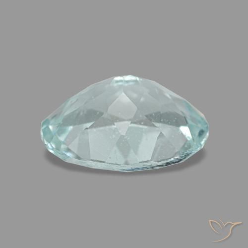Aguamarina azul natural de 1,13 ct, corte óvalo, VS