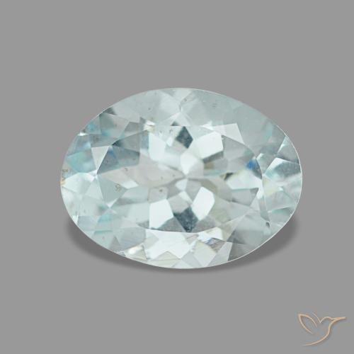 Aguamarina azul natural de 1,05 ct, corte óvalo, VS