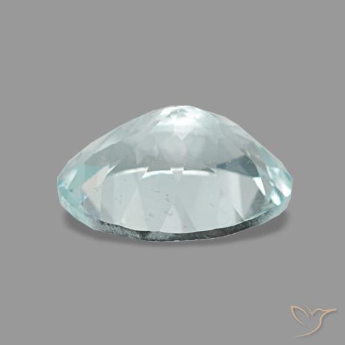 Aguamarina azul natural de 1,05 ct, corte óvalo, VS