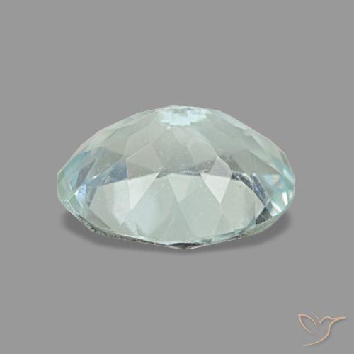 Aguamarina azul natural de 1,17 ct, corte óvalo, VS
