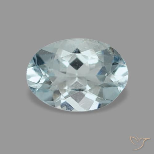Aguamarina turquesa natural de 0,65 ct, corte óvalo, VVS-VS