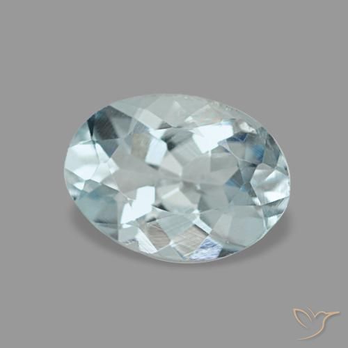 Aguamarina turquesa natural de 0,65 ct, corte óvalo, VVS-VS