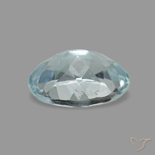 Aguamarina turquesa natural de 0,65 ct, corte óvalo, VVS-VS