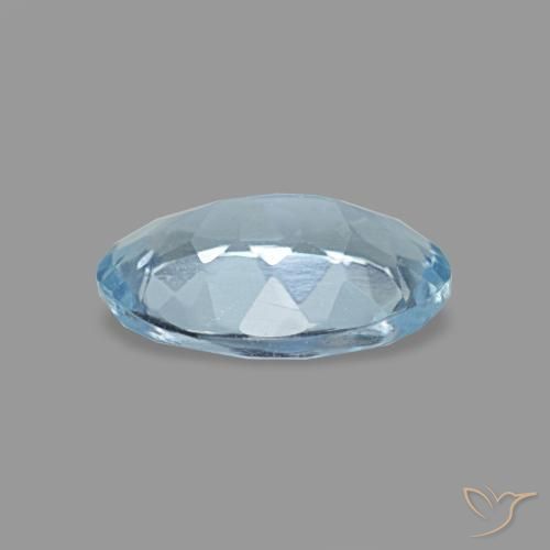 Aguamarina azul natural de 0,62 ct, corte óvalo, VVS-VS