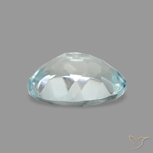 Aguamarina azul natural de 0,61 ct, corte óvalo, VVS