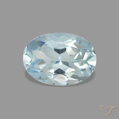 Aguamarina azul de 0,69 ct, ovalado, VVS