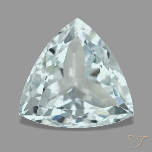 Aguamarina azul natural de 2,74 ct, trillón, VS