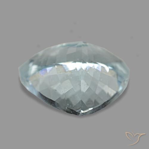 Aguamarina azul natural de 3,21 ct, trillón, VS