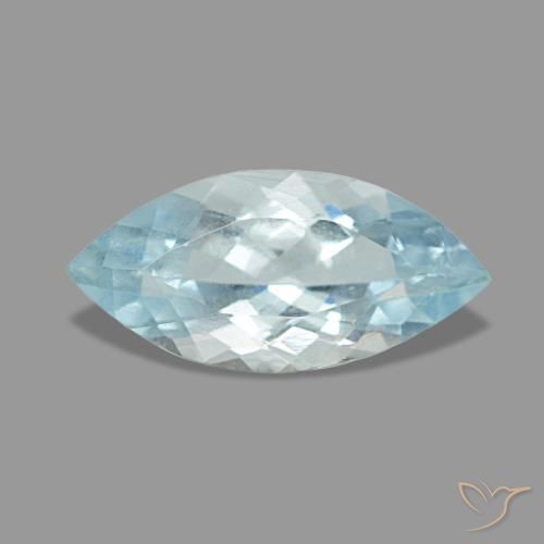 Aguamarina azul de 0,92 ct, marquesa, VS