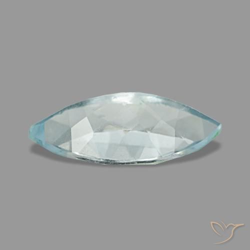 Aguamarina azul natural de 0,92 ct, marquesa, VS
