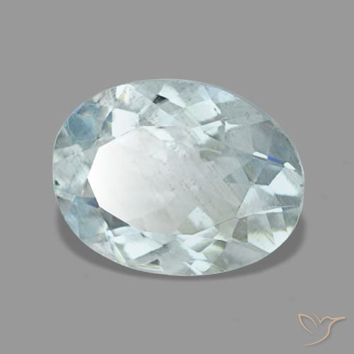 Aguamarina azul natural de 1,20 ct, corte óvalo, VS-SI