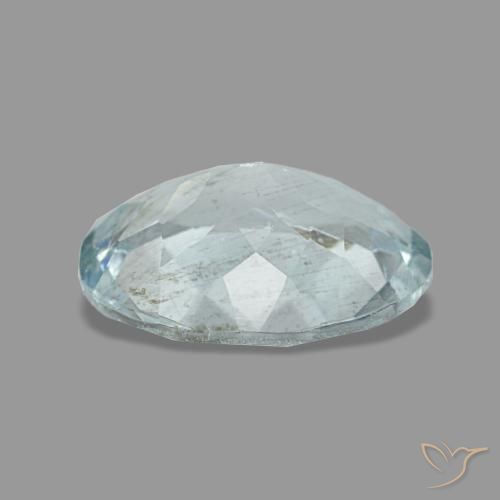 Aguamarina azul natural de 1,20 ct, corte óvalo, VS-SI