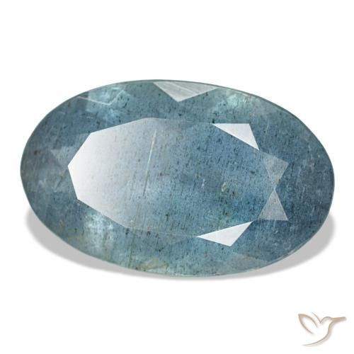 Aguamarina azul natural de 5,60 ct, corte óvalo, VS-SI
