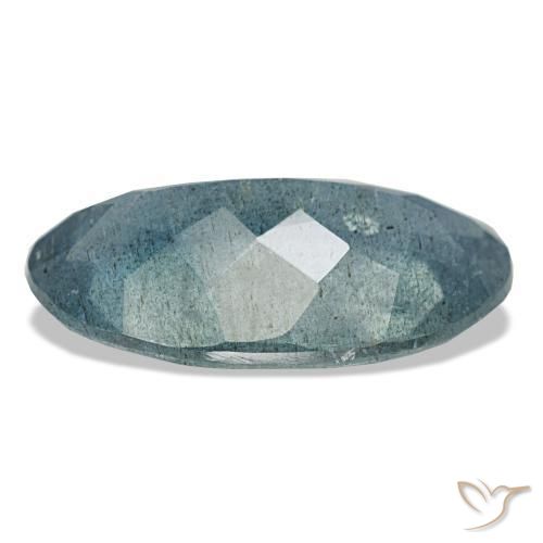 Aguamarina azul natural de 5,60 ct, corte óvalo, VS-SI