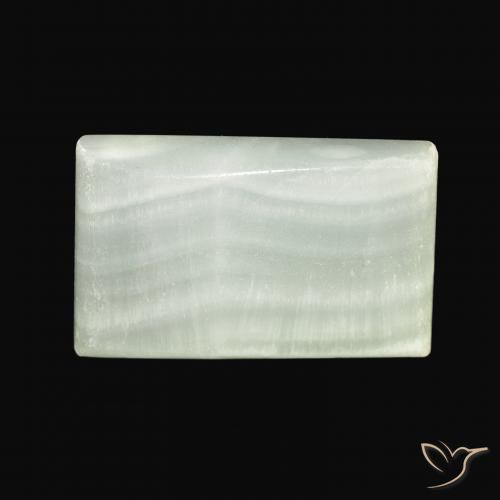 42.74ct Natural Verde claro Aragonito, Corte Baguette, Opaco