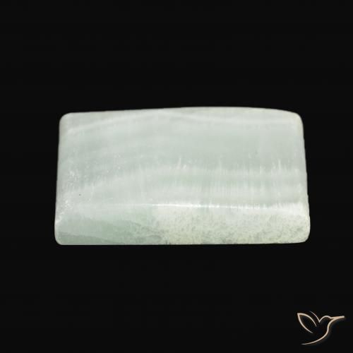 Aragonito Verde claro natural de 42.74 ct, Corte Baguette, Opaco