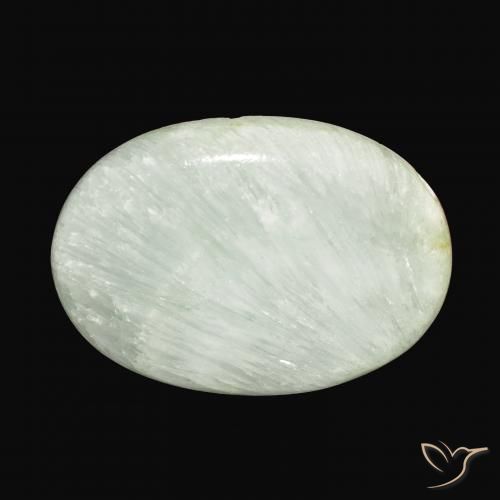 48.07ct Natural Verde claro Aragonito, Ovalada, Opaco