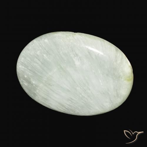 Aragonito Verde claro natural de 48.07 ct, Ovalada, Opaco