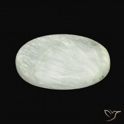 Aragonito Verde claro natural de 48.07 ct, Ovalada, Opaco
