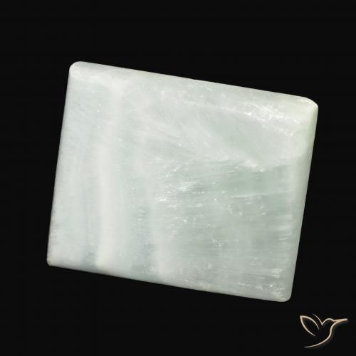 Aragonito Verde claro natural de 65.98 ct, Corte Baguette, Opaco