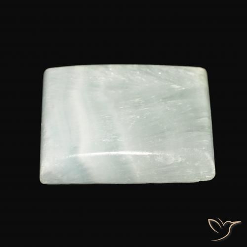 Aragonito Verde claro natural de 65.98 ct, Corte Baguette, Opaco