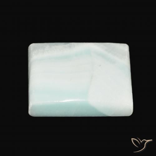 Aragonito Verde pálido natural de 30.71 ct, Corte Baguette, Opaco