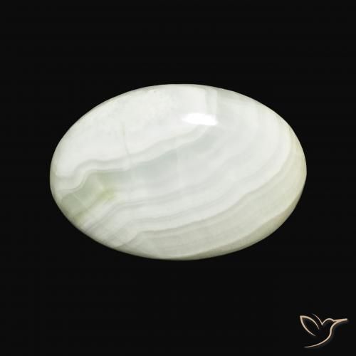 23.44ct Natural Verde amarillo pálido Aragonito, Ovalada, Opaco